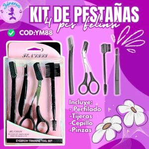 KIT DE PESTAĆAS Y CEJAS 4 PCS FELINISI COD: YM-88