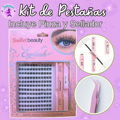 KIT COMPLETO PARA PESTAÑAS PUNTO A PUNTO - SWEET BEAUTY